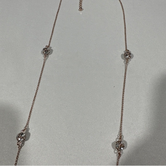 NWT $68 Kate Spade Lady Marmalade Scatter Necklace in Rose Gold Glass + DUST BAG - Picture 9 of 16